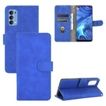 Tinta unita Skin Feel Fibbia magnetica Flip orizzontale Custodia in pelle PU con struttura in vitello con supporto e slot per schede e portafoglio, For OPPO Reno4 5G