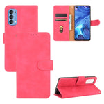 Tinta unita Skin Feel Fibbia magnetica Flip orizzontale Custodia in pelle PU con struttura in vitello con supporto e slot per schede e portafoglio, For OPPO Reno4 5G
