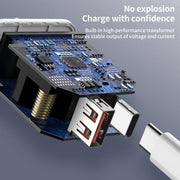 Caricabatterie rapido REMAX RP-U37 18W QC+PD con cavo da 1 m tipo C a 8 pin, US Plug, EU Plug