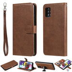 Custodia in pelle PU staccabile 2 in 1 tinta unita con slot per schede e supporto magnetico e cornice per foto, portafoglio e cinturino, For Samsung Galaxy A51 5G, For Samsung Galaxy A71 5G, For Samsung Galaxy A81 / Note 10 Lite                        ...