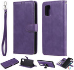 Custodia in pelle PU staccabile 2 in 1 tinta unita con slot per schede e supporto magnetico e cornice per foto, portafoglio e cinturino, For Samsung Galaxy A51 5G, For Samsung Galaxy A71 5G, For Samsung Galaxy A81 / Note 10 Lite                        ...