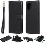 Custodia in pelle PU staccabile 2 in 1 tinta unita con slot per schede e supporto magnetico e cornice per foto, portafoglio e cinturino, For Samsung Galaxy A51 5G, For Samsung Galaxy A71 5G, For Samsung Galaxy A81 / Note 10 Lite                        ...