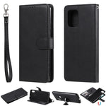 Custodia in pelle PU staccabile 2 in 1 tinta unita con slot per schede e supporto magnetico e cornice per foto, portafoglio e cinturino, For Samsung Galaxy A51 5G, For Samsung Galaxy A71 5G, For Samsung Galaxy A81 / Note 10 Lite                        ...