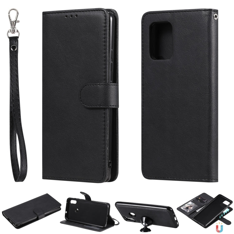 Custodia in pelle PU staccabile 2 in 1 tinta unita con slot per schede e supporto magnetico e cornice per foto, portafoglio e cinturino, For Samsung Galaxy A51 5G, For Samsung Galaxy A71 5G, For Samsung Galaxy A81 / Note 10 Lite                        ...