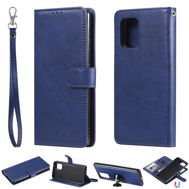 Custodia in pelle PU staccabile 2 in 1 tinta unita con slot per schede e supporto magnetico e cornice per foto, portafoglio e cinturino, For Samsung Galaxy A51 5G, For Samsung Galaxy A71 5G, For Samsung Galaxy A81 / Note 10 Lite                        ...