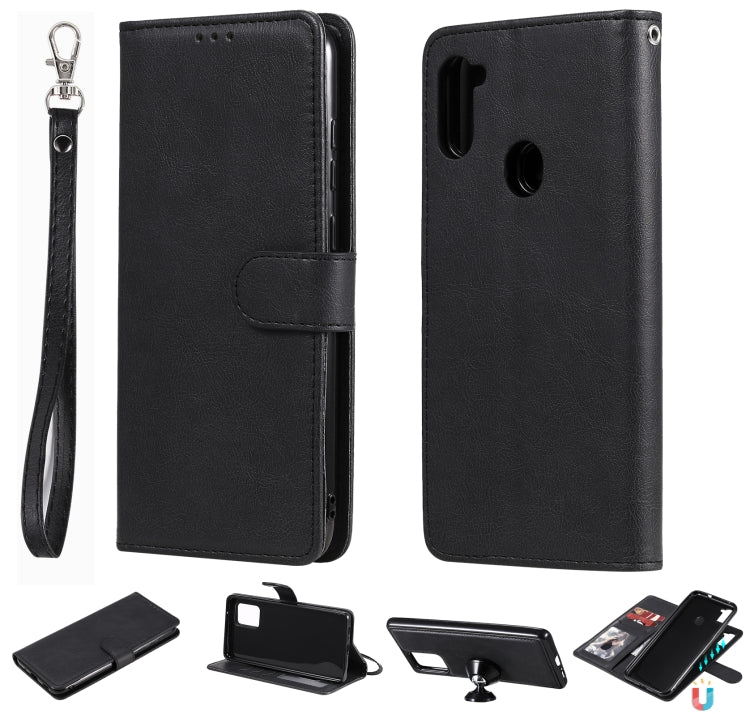 Custodia in pelle PU staccabile 2 in 1 tinta unita con slot per schede e supporto magnetico e cornice per foto, portafoglio e cinturino, For Samsung Galaxy M11 / A11, For Samsung Galaxy Note 20, For Samsung Galaxy Note 20 Ultra