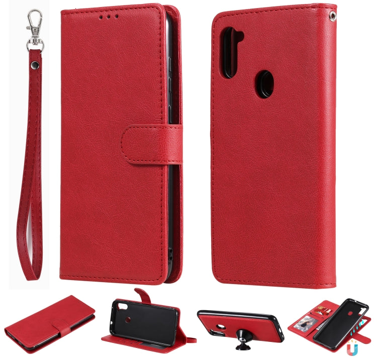 Custodia in pelle PU staccabile 2 in 1 tinta unita con slot per schede e supporto magnetico e cornice per foto, portafoglio e cinturino, For Samsung Galaxy M11 / A11, For Samsung Galaxy Note 20, For Samsung Galaxy Note 20 Ultra