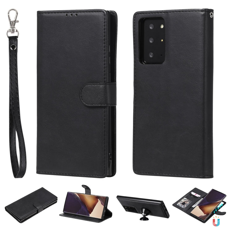 Custodia in pelle PU staccabile 2 in 1 tinta unita con slot per schede e supporto magnetico e cornice per foto, portafoglio e cinturino, For Samsung Galaxy M11 / A11, For Samsung Galaxy Note 20, For Samsung Galaxy Note 20 Ultra
