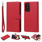Custodia in pelle PU staccabile 2 in 1 tinta unita con slot per schede e supporto magnetico e cornice per foto, portafoglio e cinturino, For Samsung Galaxy M11 / A11, For Samsung Galaxy Note 20, For Samsung Galaxy Note 20 Ultra