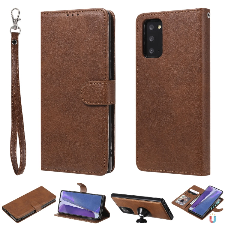 Custodia in pelle PU staccabile 2 in 1 tinta unita con slot per schede e supporto magnetico e cornice per foto, portafoglio e cinturino, For Samsung Galaxy M11 / A11, For Samsung Galaxy Note 20, For Samsung Galaxy Note 20 Ultra