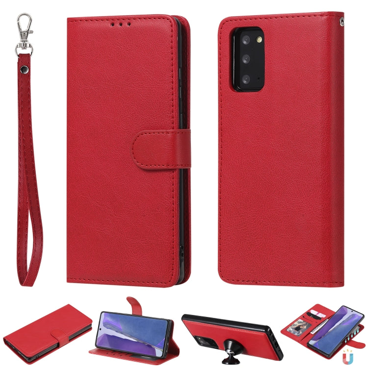 Custodia in pelle PU staccabile 2 in 1 tinta unita con slot per schede e supporto magnetico e cornice per foto, portafoglio e cinturino, For Samsung Galaxy M11 / A11, For Samsung Galaxy Note 20, For Samsung Galaxy Note 20 Ultra