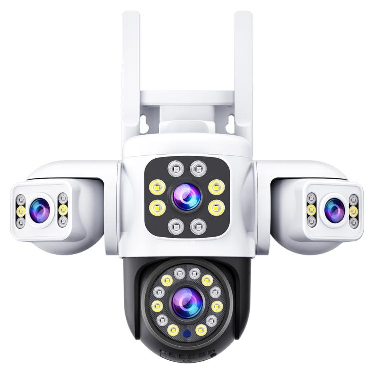 Telecamera WiFi wireless impermeabile IP66 con 3 lenti, panorama a 360 gradi HD da 2 MP, 15 Days Memory Card, 30 Days Memory Card