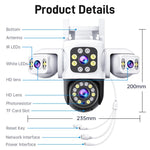 Telecamera WiFi wireless impermeabile IP66 360° 2MP