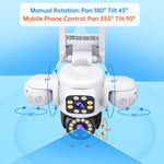 Telecamera WiFi wireless impermeabile IP66 360° 2MP