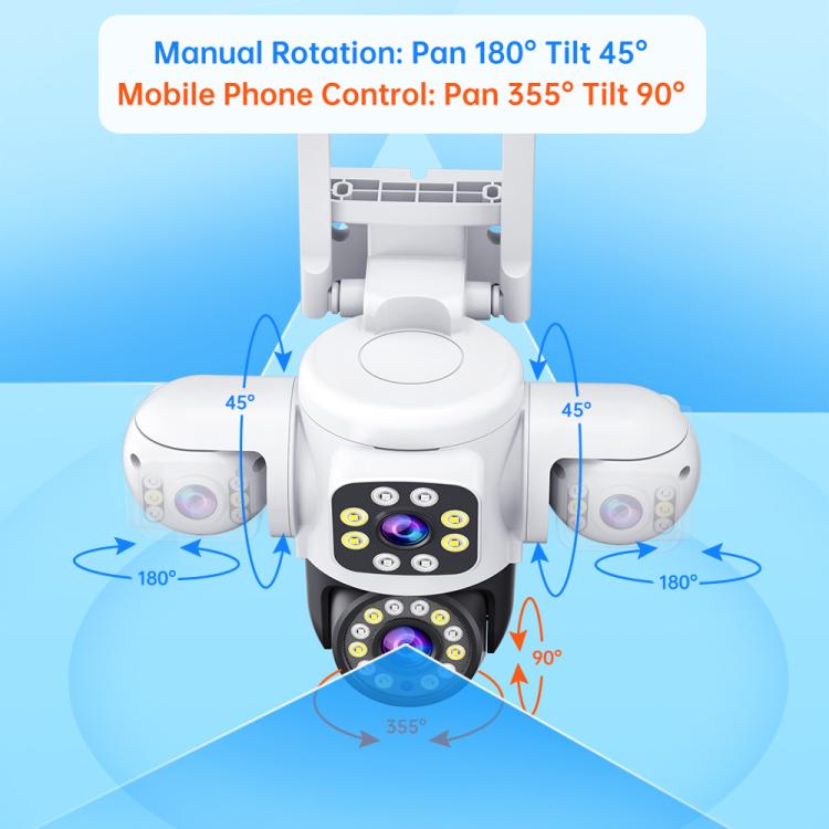 Telecamera WiFi wireless impermeabile IP66 360° 2MP