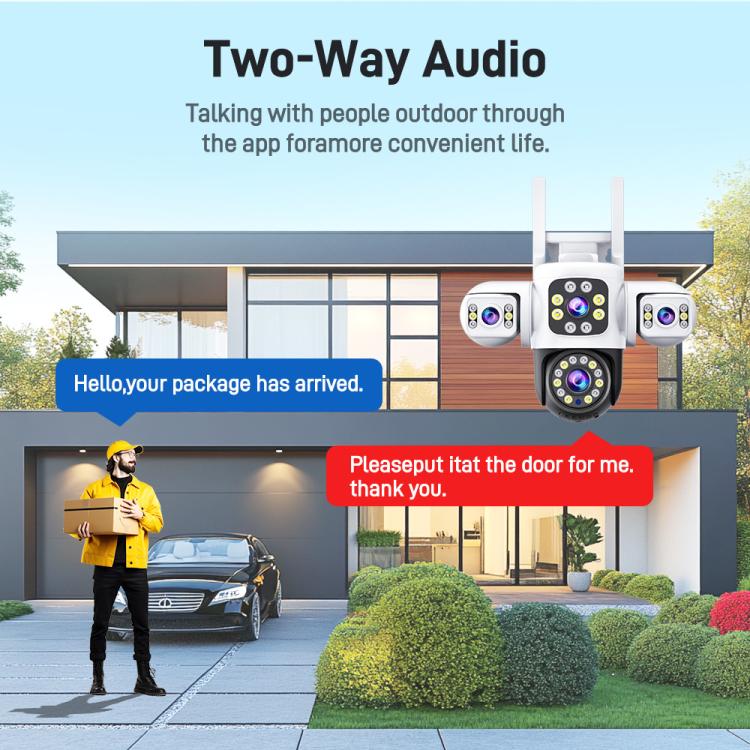 Telecamera WiFi wireless impermeabile IP66 360° 2MP