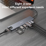 Yesido HB27 Hub 8 in 1 Type-C 3.1 con HDMI e RJ45