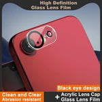 Pellicola per obiettivo in vetro per telecamera posteriore integrata ad alta definizione IMAK, design Black Eye, For iPhone 16e / 17e, For iPhone 17 Pro Max, For iPhone 17 Pro, For iPhone 17, For iPhone Air
