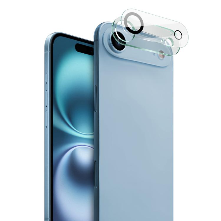Pellicola per obiettivo in vetro per telecamera posteriore integrata ad alta definizione IMAK, design Black Eye, For iPhone 16e / 17e, For iPhone 17 Pro Max, For iPhone 17 Pro, For iPhone 17, For iPhone Air