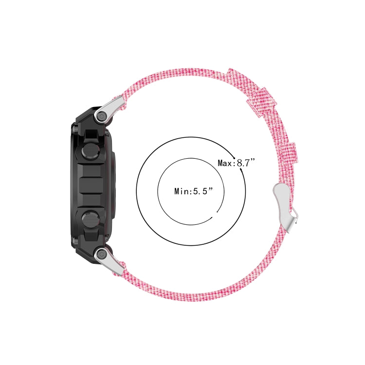 Cinturino di ricambio in tela di nylon con taglierino, For Huami Amazfit Ares A1908, For Huami Amazfit T-Rex  A1918