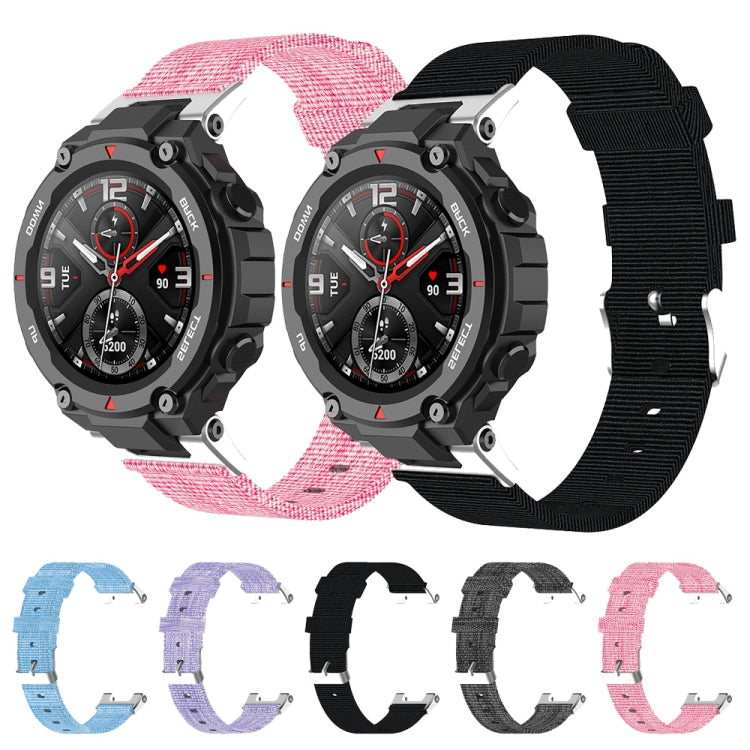 Cinturino di ricambio in tela di nylon con taglierino, For Huami Amazfit Ares A1908, For Huami Amazfit T-Rex  A1918