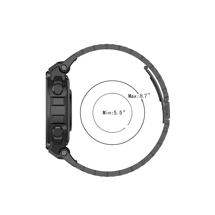 Tre ceppi di cinturino in acciaio inossidabile con coltello multiuso, For Huami Amazfit Ares A1908, For Huami Amazfit T-Rex A1918