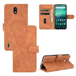 Tinta unita Skin Feel Fibbia magnetica Flip orizzontale Custodia in pelle PU con struttura in vitello con supporto e slot per schede e portafoglio, For Nokia 1.3, For Nokia 2.3, For Nokia 5.3, For Nokia 7.2 & 6.2, For Nokia C1
