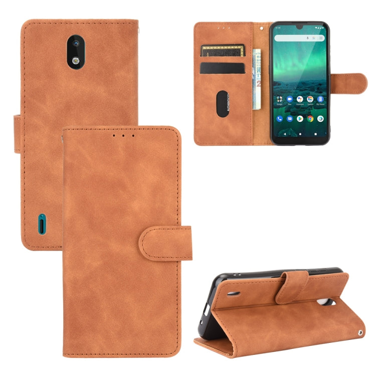 Tinta unita Skin Feel Fibbia magnetica Flip orizzontale Custodia in pelle PU con struttura in vitello con supporto e slot per schede e portafoglio, For Nokia 1.3, For Nokia 2.3, For Nokia 5.3, For Nokia 7.2 & 6.2, For Nokia C1