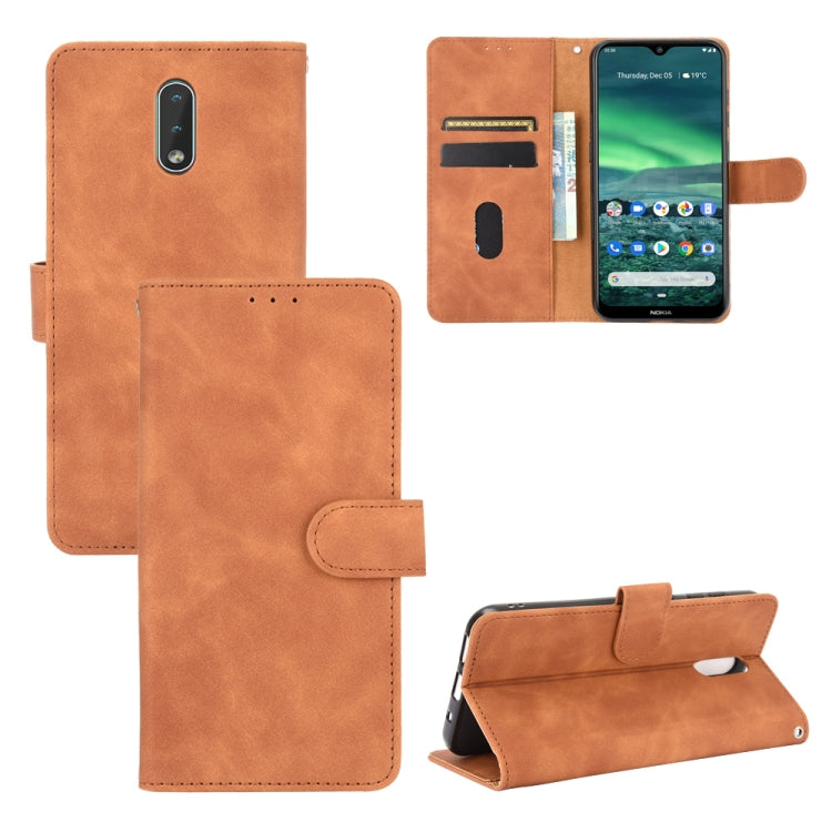 Tinta unita Skin Feel Fibbia magnetica Flip orizzontale Custodia in pelle PU con struttura in vitello con supporto e slot per schede e portafoglio, For Nokia 1.3, For Nokia 2.3, For Nokia 5.3, For Nokia 7.2 & 6.2, For Nokia C1