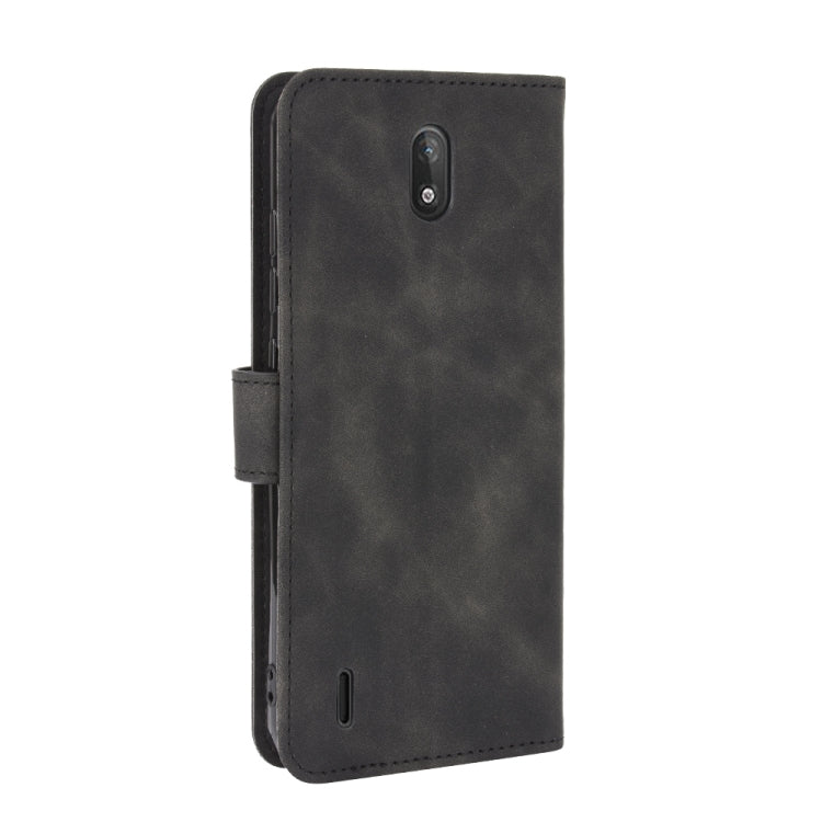 Tinta unita Skin Feel Fibbia magnetica Flip orizzontale Custodia in pelle PU con struttura in vitello con supporto e slot per schede e portafoglio, For Nokia C2