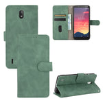 Tinta unita Skin Feel Fibbia magnetica Flip orizzontale Custodia in pelle PU con struttura in vitello con supporto e slot per schede e portafoglio, For Nokia C2