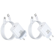 Caricabatterie GaN REMAX RP-U71 30W Type-C compatibile con tutti i dispositivi con cavo dati, EU Plug, UK Plug