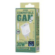 Caricabatterie GaN REMAX RP-U71 30W Type-C compatibile con tutti i dispositivi con cavo dati, EU Plug, UK Plug