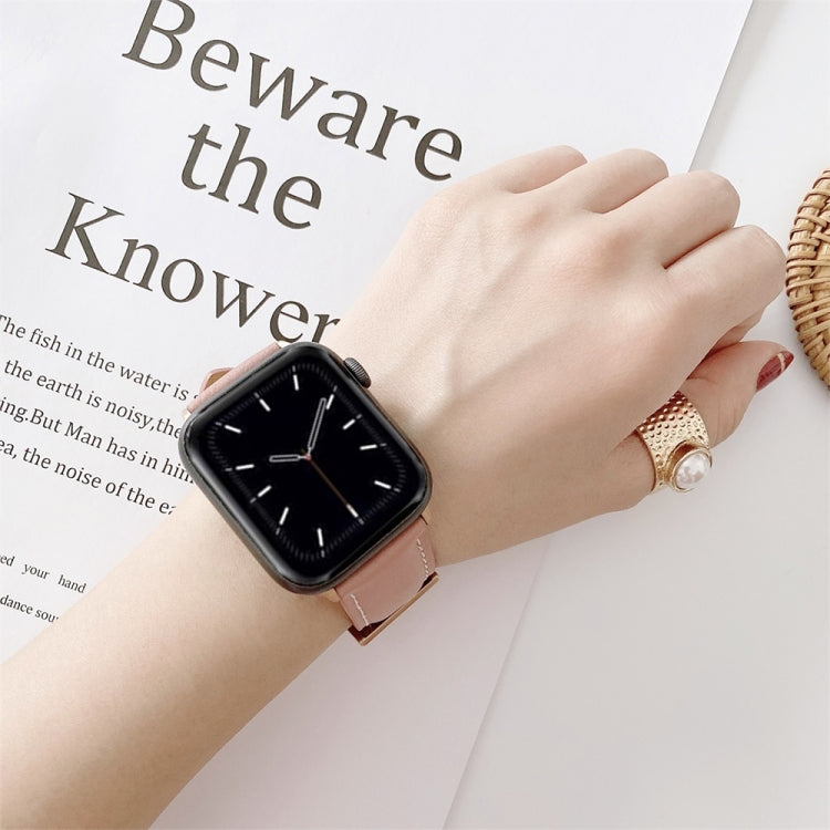 Cinturino in pelle con cuciture per Apple Watch 38-44mm