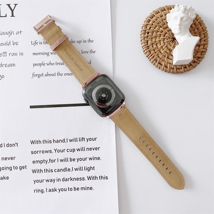 Cinturino in pelle con cuciture per Apple Watch 38-44mm
