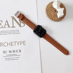 Cinturino in pelle con cuciture per Apple Watch 38-44mm