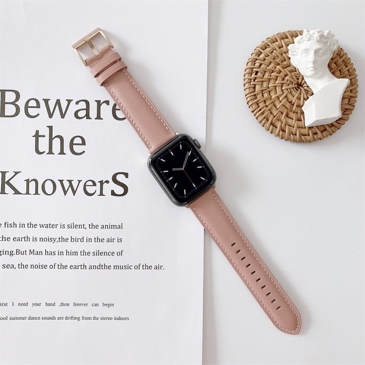 Cinturino in pelle con cuciture per Apple Watch 38-44mm