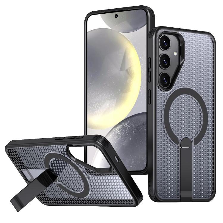 Custodia per telefono con supporto MagSafe di raffreddamento a nido d'ape, For Samsung Galaxy A06 5G / 4G, For Samsung Galaxy S25 5G / S24 5G, For Samsung Galaxy S25+ 5G / S24+ 5G, For Samsung Galaxy S25 Ultra 5G