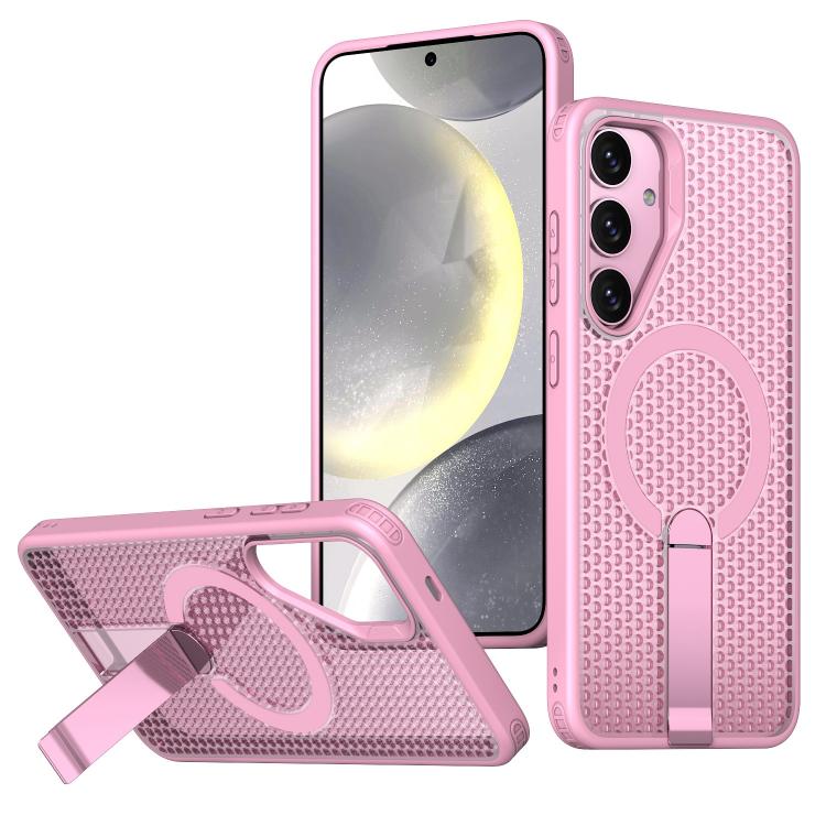 Custodia per telefono con supporto MagSafe di raffreddamento a nido d'ape, For Samsung Galaxy A06 5G / 4G, For Samsung Galaxy S25 5G / S24 5G, For Samsung Galaxy S25+ 5G / S24+ 5G, For Samsung Galaxy S25 Ultra 5G