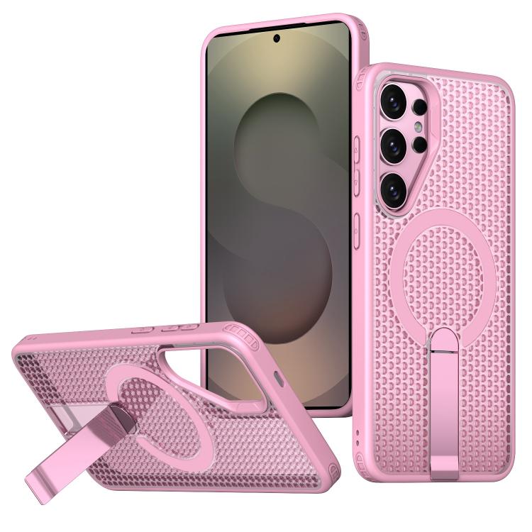 Custodia per telefono con supporto MagSafe di raffreddamento a nido d'ape, For Samsung Galaxy A06 5G / 4G, For Samsung Galaxy S25 5G / S24 5G, For Samsung Galaxy S25+ 5G / S24+ 5G, For Samsung Galaxy S25 Ultra 5G