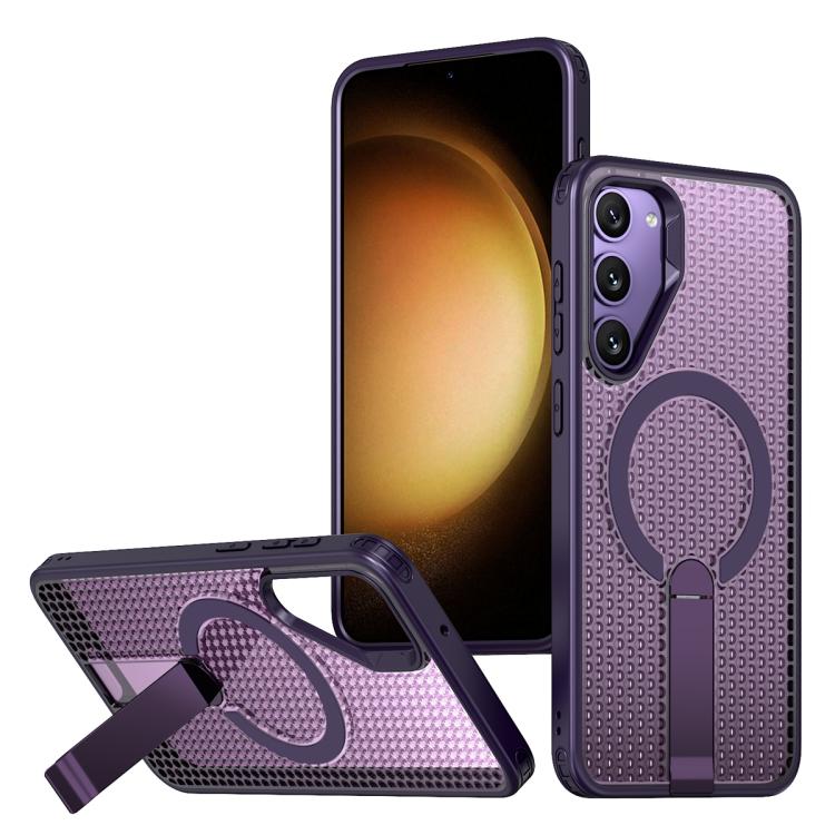 Custodia per telefono con supporto MagSafe di raffreddamento a nido d'ape, For Samsung Galaxy Xcover7 Pro, For Samsung Galaxy Xcover7, For Samsung Galaxy S24 Ultra 5G, For Samsung Galaxy S23+ 5G