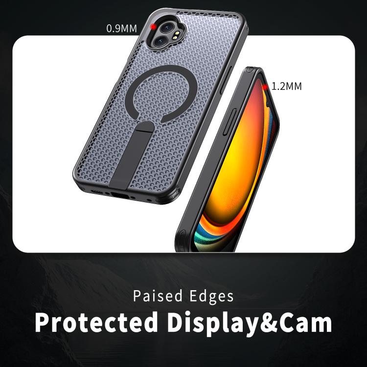 Custodia per telefono con supporto MagSafe di raffreddamento a nido d'ape, For Samsung Galaxy Xcover7 Pro, For Samsung Galaxy Xcover7, For Samsung Galaxy S24 Ultra 5G, For Samsung Galaxy S23+ 5G