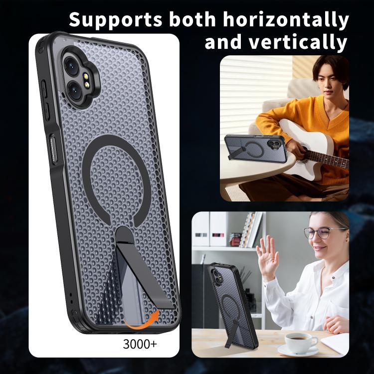 Custodia per telefono con supporto MagSafe di raffreddamento a nido d'ape, For Samsung Galaxy Xcover7 Pro, For Samsung Galaxy Xcover7, For Samsung Galaxy S24 Ultra 5G, For Samsung Galaxy S23+ 5G
