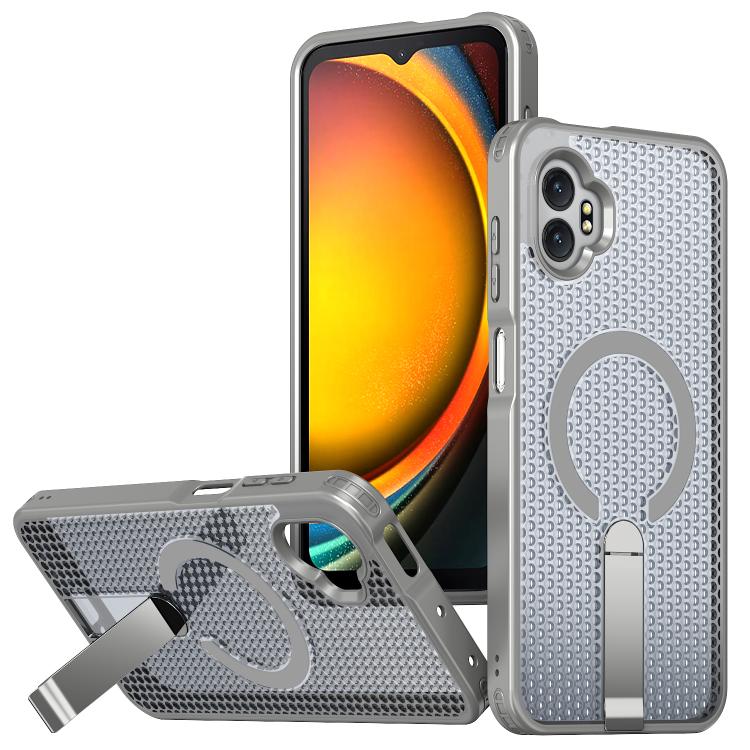 Custodia per telefono con supporto MagSafe di raffreddamento a nido d'ape, For Samsung Galaxy Xcover7 Pro, For Samsung Galaxy Xcover7, For Samsung Galaxy S24 Ultra 5G, For Samsung Galaxy S23+ 5G