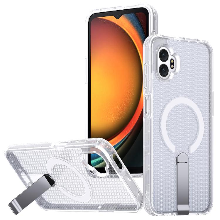 Custodia per telefono con supporto MagSafe di raffreddamento a nido d'ape, For Samsung Galaxy Xcover7 Pro, For Samsung Galaxy Xcover7, For Samsung Galaxy S24 Ultra 5G, For Samsung Galaxy S23+ 5G