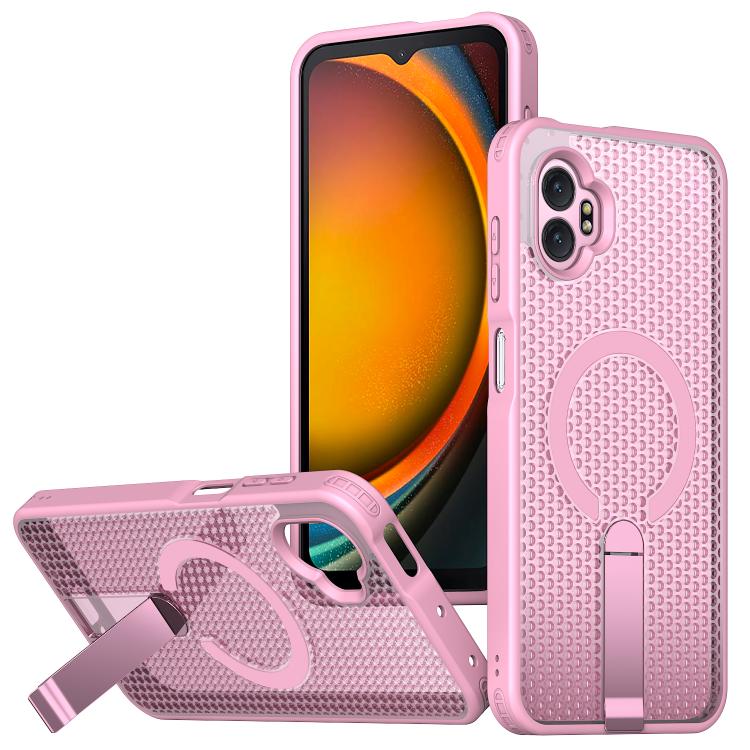 Custodia per telefono con supporto MagSafe di raffreddamento a nido d'ape, For Samsung Galaxy Xcover7 Pro, For Samsung Galaxy Xcover7, For Samsung Galaxy S24 Ultra 5G, For Samsung Galaxy S23+ 5G