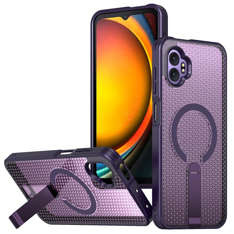 Custodia per telefono con supporto MagSafe di raffreddamento a nido d'ape, For Samsung Galaxy Xcover7 Pro, For Samsung Galaxy Xcover7, For Samsung Galaxy S24 Ultra 5G, For Samsung Galaxy S23+ 5G