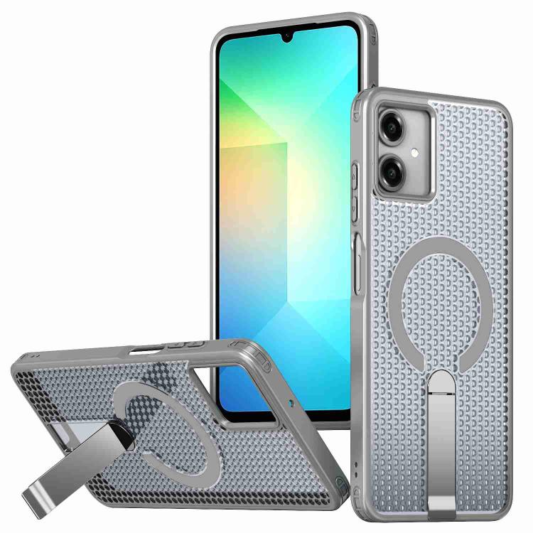 Custodia per telefono con supporto MagSafe di raffreddamento a nido d'ape, For Samsung Galaxy A06 5G / 4G, For Samsung Galaxy S25 5G / S24 5G, For Samsung Galaxy S25+ 5G / S24+ 5G, For Samsung Galaxy S25 Ultra 5G