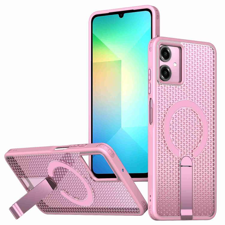 Custodia per telefono con supporto MagSafe di raffreddamento a nido d'ape, For Samsung Galaxy A06 5G / 4G, For Samsung Galaxy S25 5G / S24 5G, For Samsung Galaxy S25+ 5G / S24+ 5G, For Samsung Galaxy S25 Ultra 5G