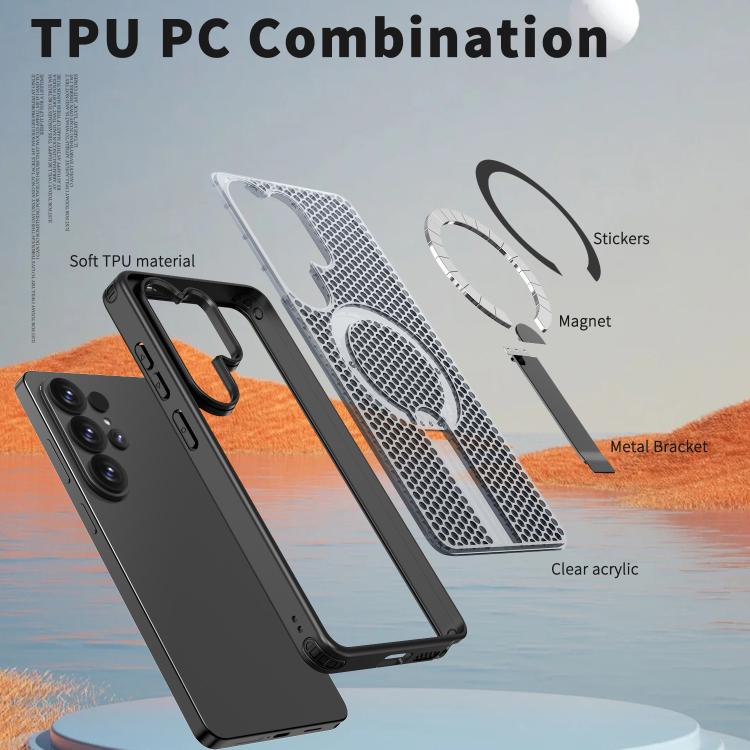 Custodia per telefono con supporto MagSafe di raffreddamento a nido d'ape, For Samsung Galaxy S26 Ultra 5G, For Samsung Galaxy A07 4G, For Samsung Galaxy A17 5G, For Samsung Galaxy M56 / F56 5G